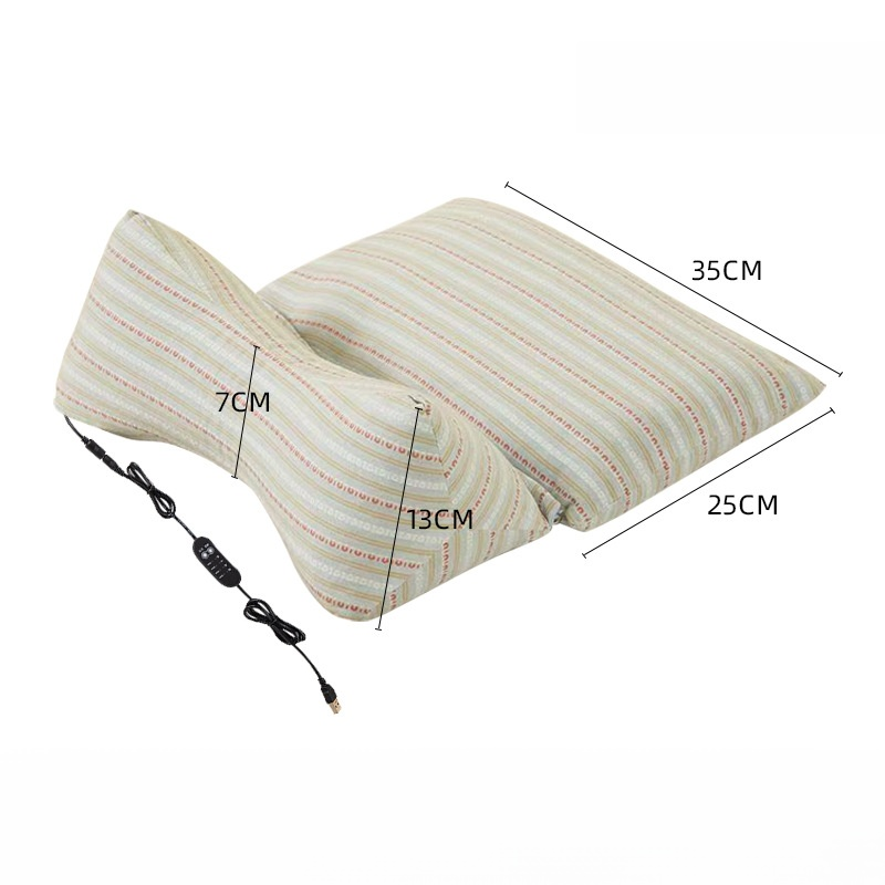 熱敷蕎麥殼連體家用頸椎三角枕