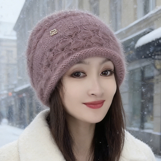 手工加厚保暖針織帽