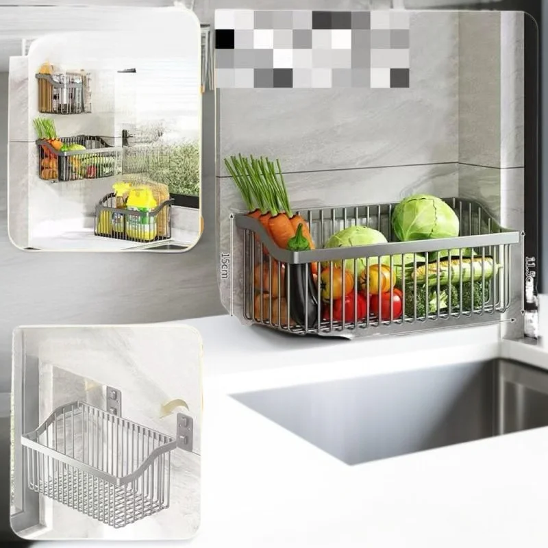 實用免打孔收納籃