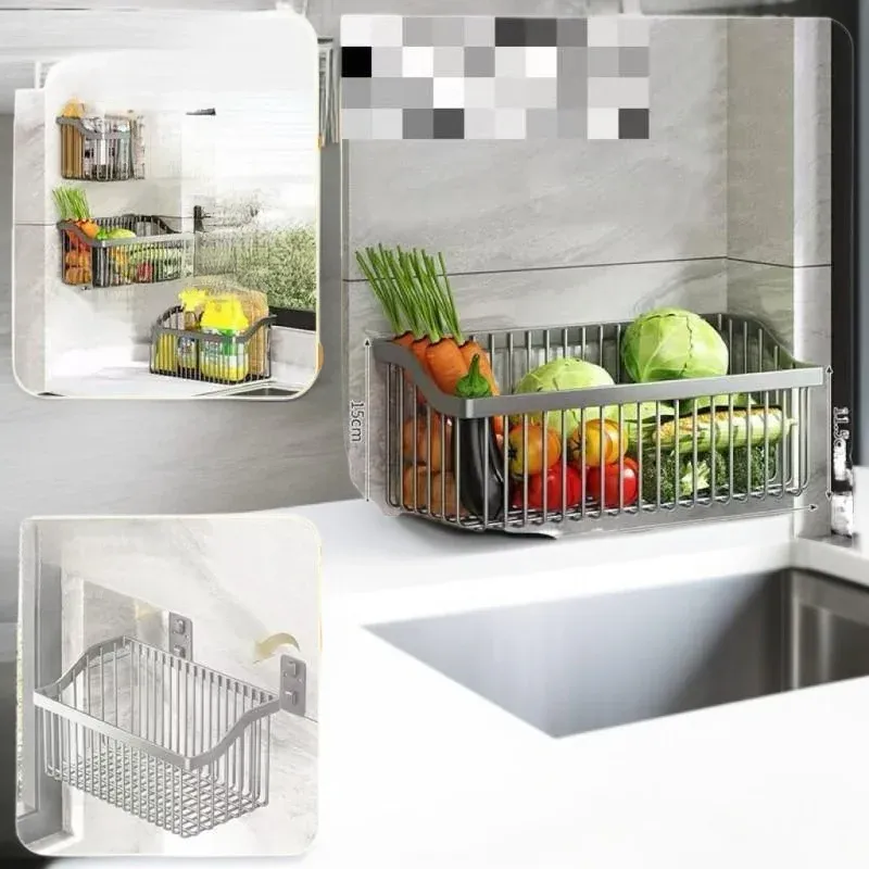 實用免打孔收納籃