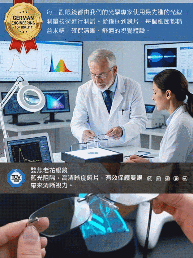 超輕量智慧變焦感光變色防藍光老花眼鏡