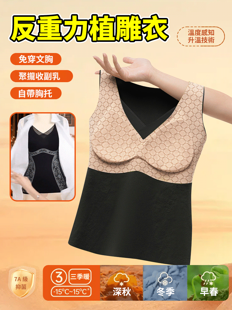 【科技保暖】生物陶瓷暖宮護腰科技內衣