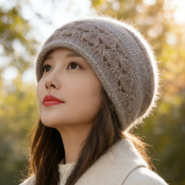 手工加厚保暖針織帽