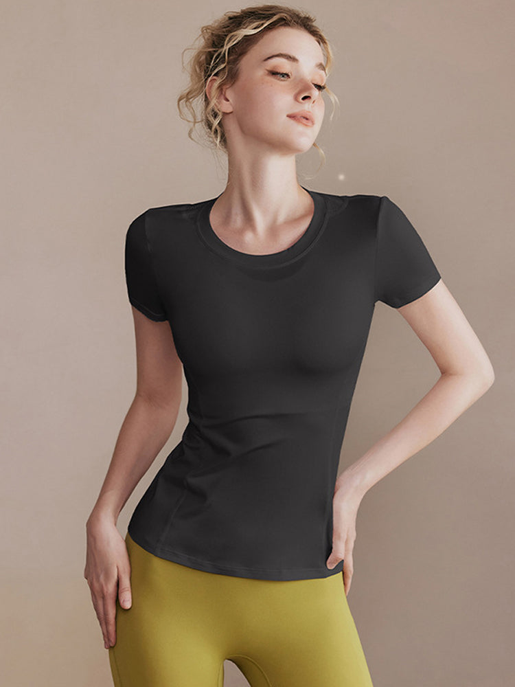 バックメッシュ　通気速乾　半袖シャツ