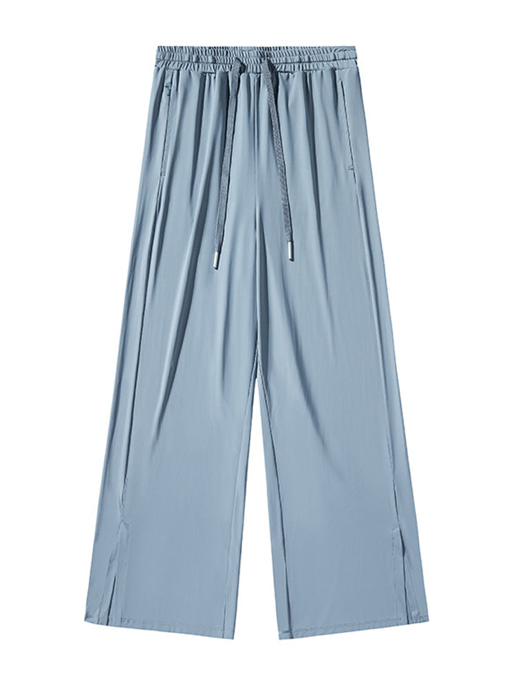 接触冷感 UVカット 通気性 ロングパンツ