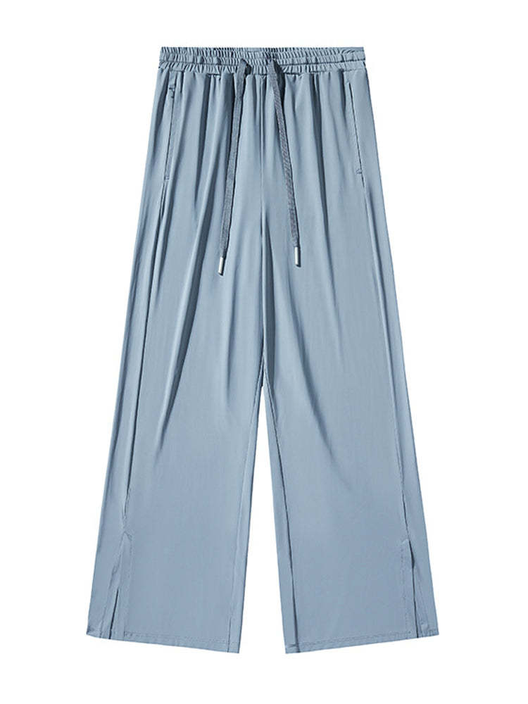 接触冷感 UVカット 通気性 ロングパンツ