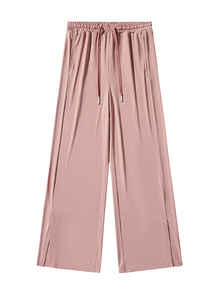 接触冷感 UVカット 通気性 ロングパンツ