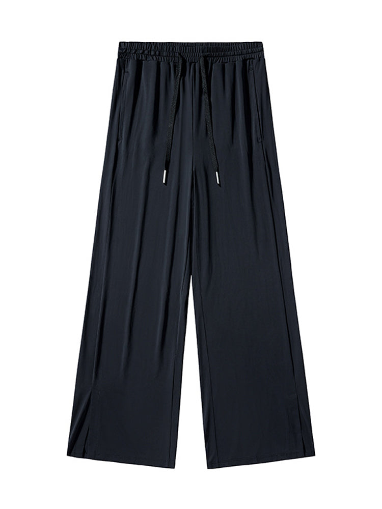 接触冷感 UVカット 通気性 ロングパンツ