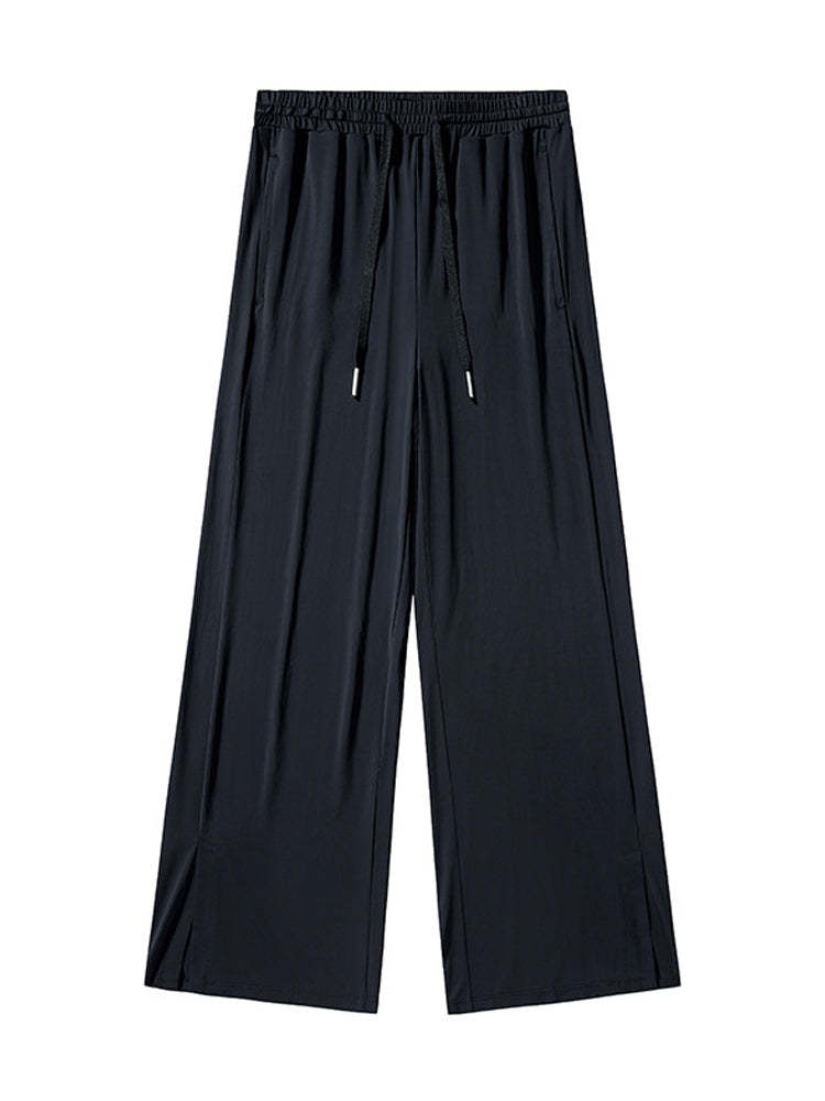 接触冷感 UVカット 通気性 ロングパンツ