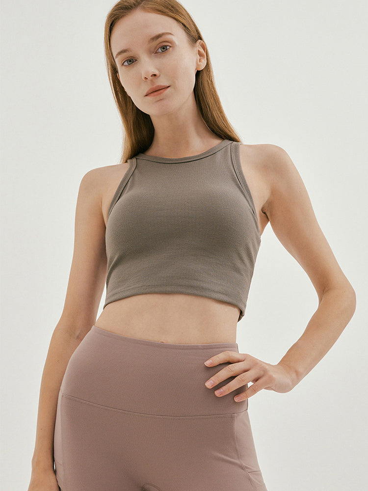 ベーシック　パット付き タンクトップ