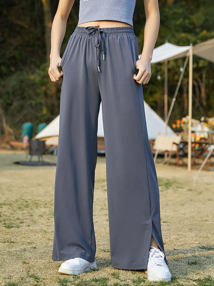 接触冷感 UVカット 通気性 ロングパンツ