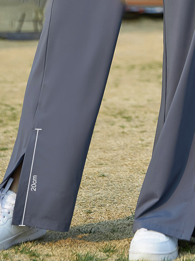 接触冷感 UVカット 通気性 ロングパンツ