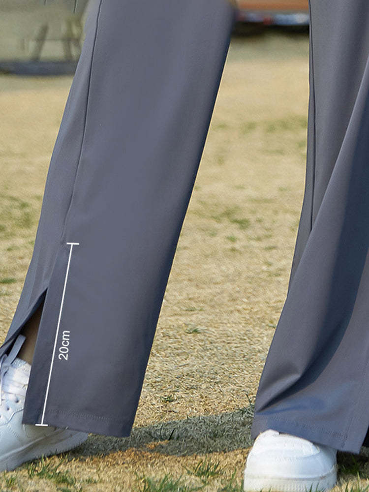 接触冷感 UVカット 通気性 ロングパンツ