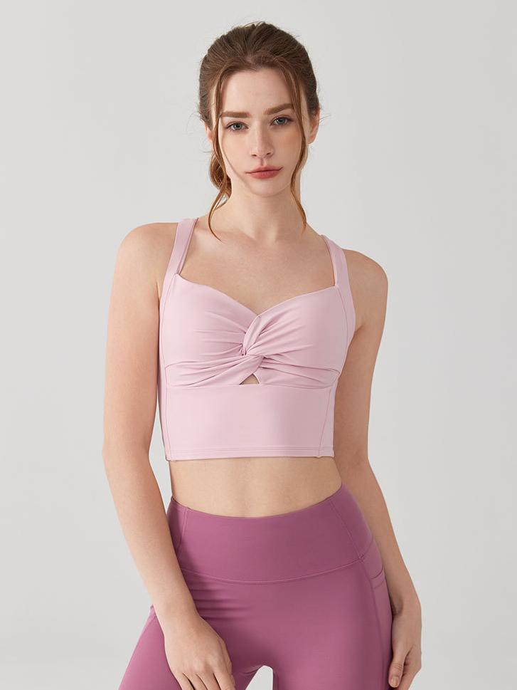 フロントねじり カップ取り出し可能 スポーツブラ