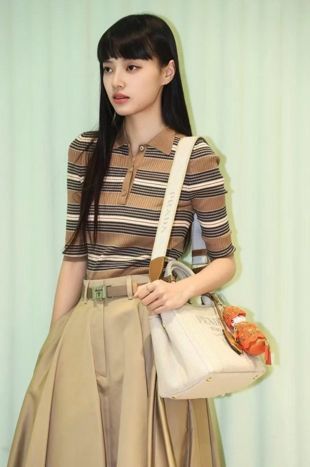 【今季注目★】PRADAスモール コットンキャンバス ハンドバッグ