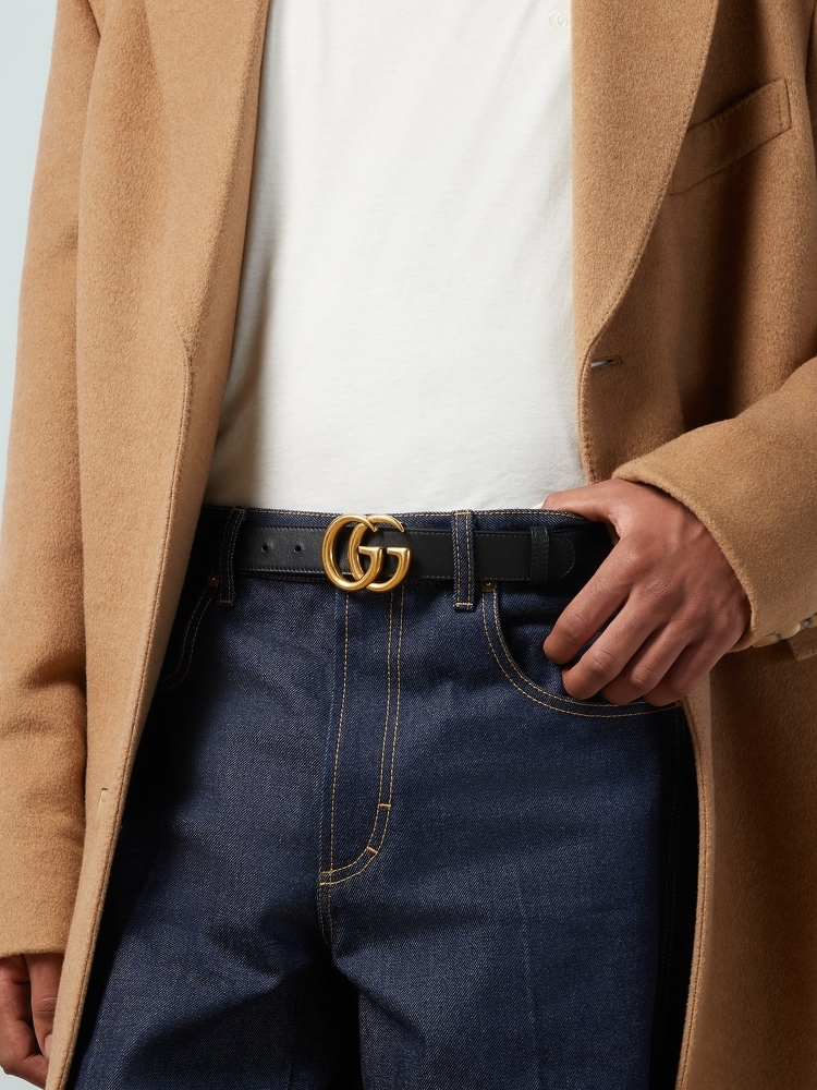 GUCCI グッチ GGマーモント コレクション スリムベルト 3cm幅