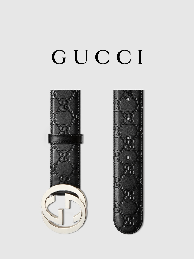 GUCCI グッチ インターロッキングG バックル ベルト 4cm幅
