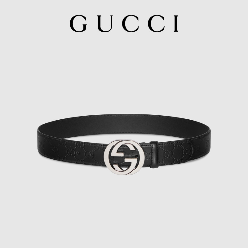 GUCCI グッチ インターロッキングG バックル ベルト 4cm幅