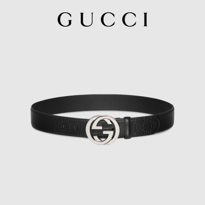 GUCCI グッチ インターロッキングG バックル ベルト 4cm幅