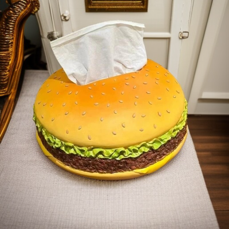 漢堡造型復古客廳紙巾盒