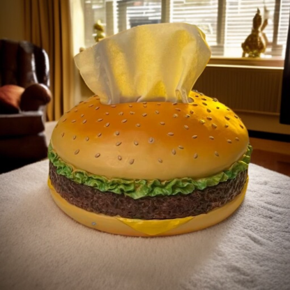 漢堡造型復古客廳紙巾盒