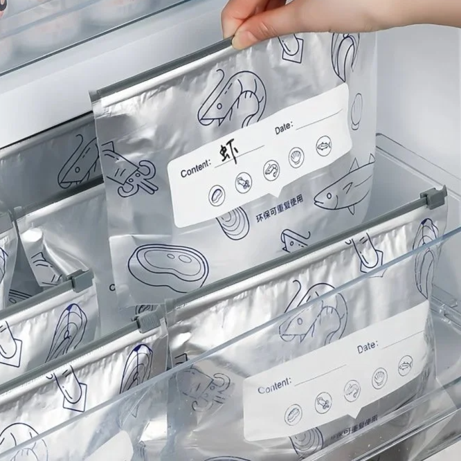 🌟ล็อคความสดใหม่ 🥬ถุงฟอยล์อลูมิเนียมกันแบคทีเรีย 🥳เก็บอาหารได้นาน ไม่มีกลิ่น 💖ใช้ง่าย สะดวกสุดๆ