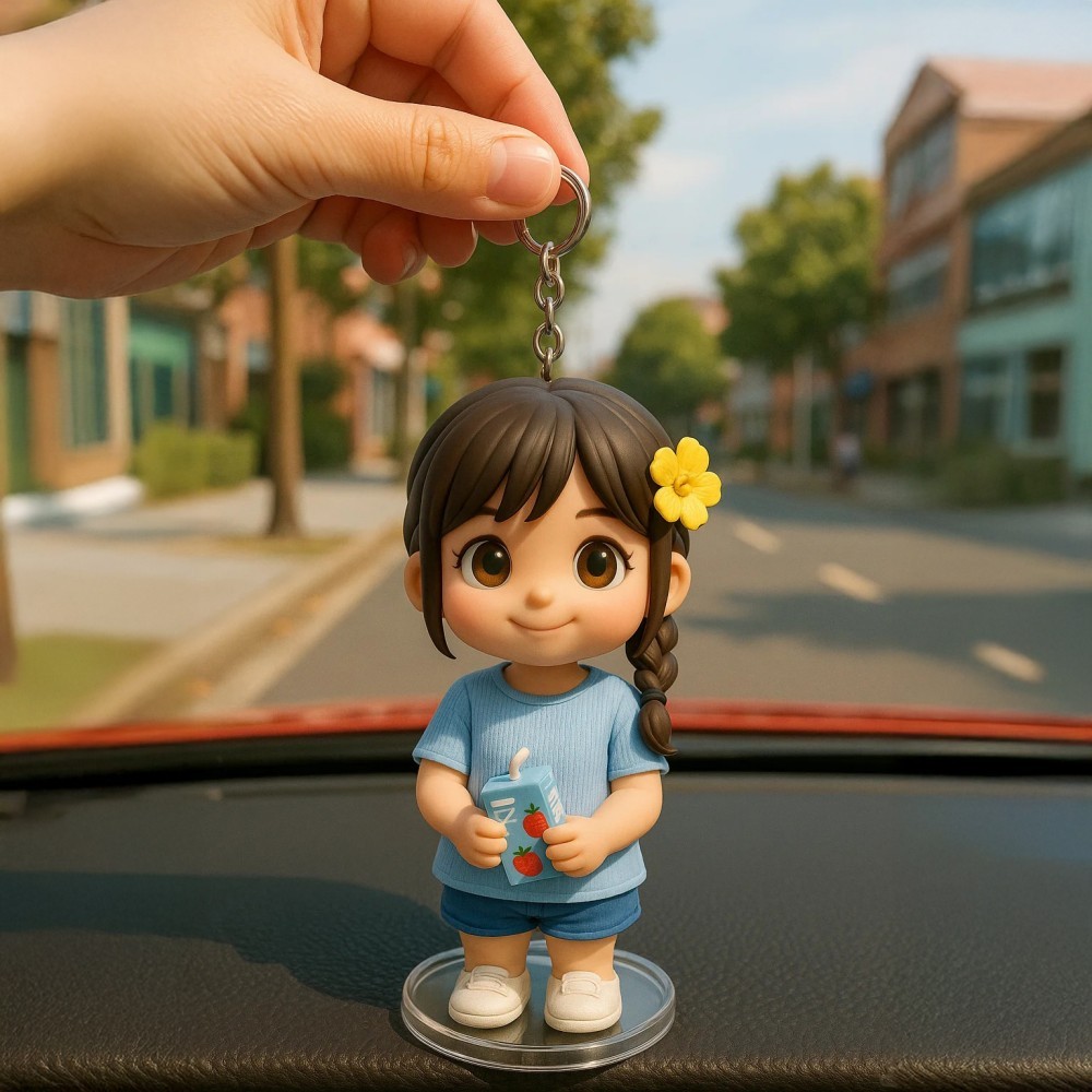 手作りの3dフォトキーホルダー。写真からカスタムメイドされたミニおもちゃの記念品。 - MademineJP