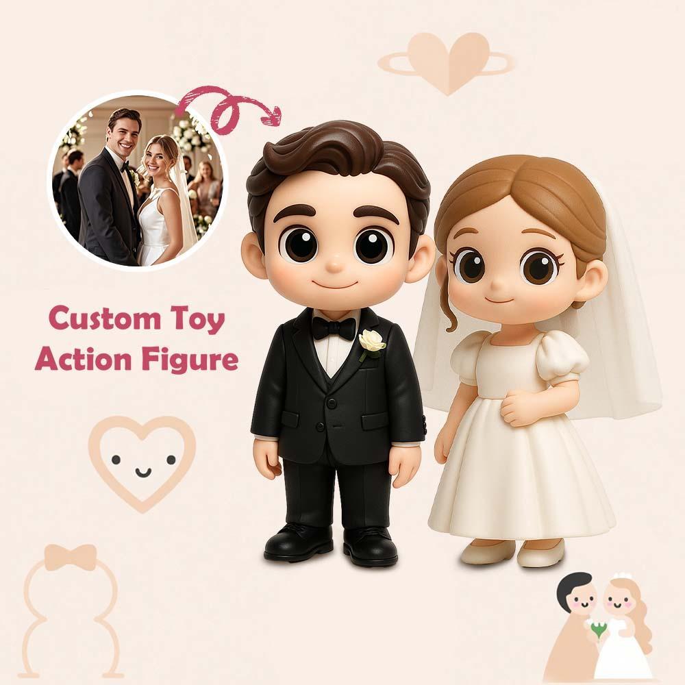 Custom Couple 3D Action Figure from Photo Unique & Thoughtful Wedding Gifts