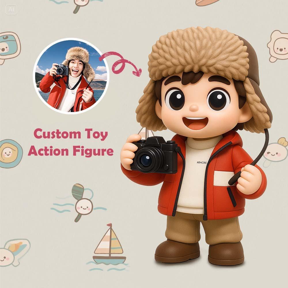 Custom Travel 3D Action Figure from Photo Unique & Thoughtful Gift for Travel Lover