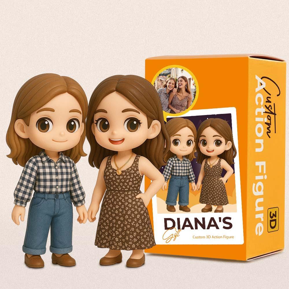 Custom Toy Figure 3D Mini Figures Personalization Photo Blind Box Sister Gifts