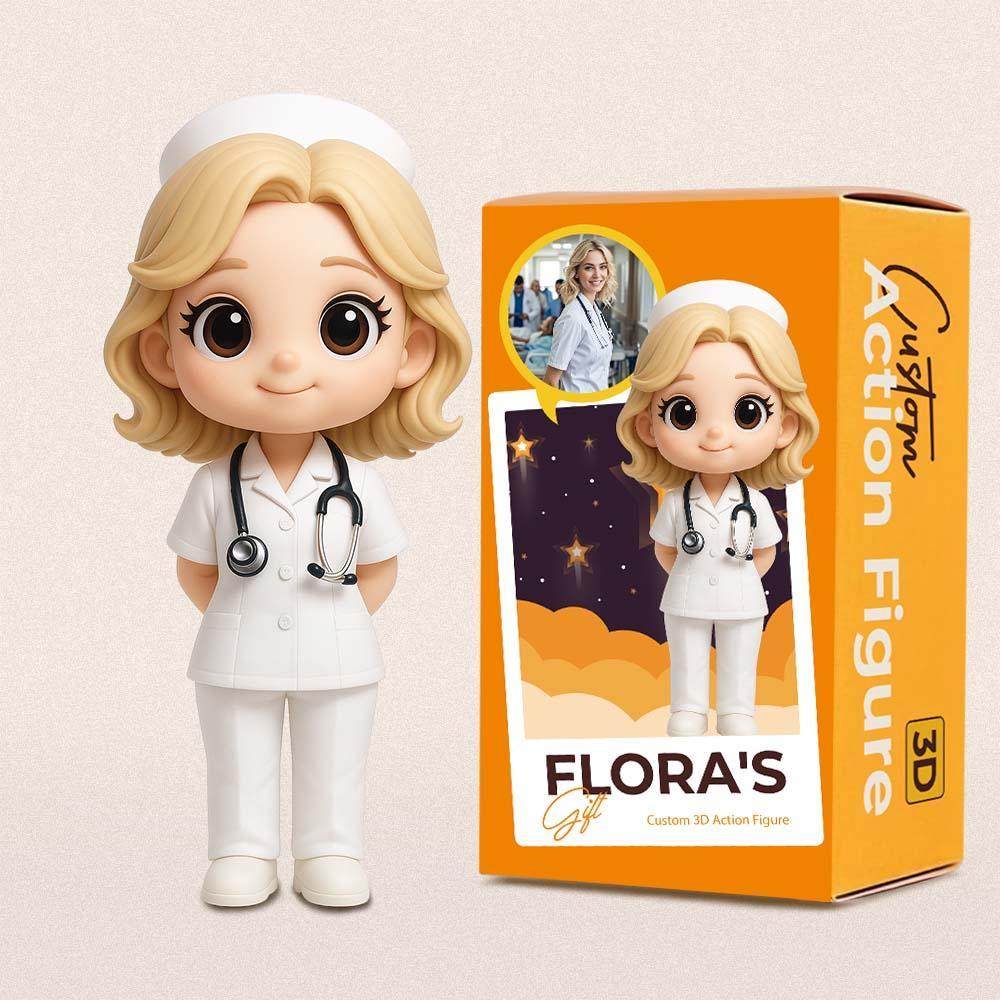 Custom 3D Action Figure From Your Photo Personalized Toy Figure Custom Action Figure Gifts For Doctors and Nurses