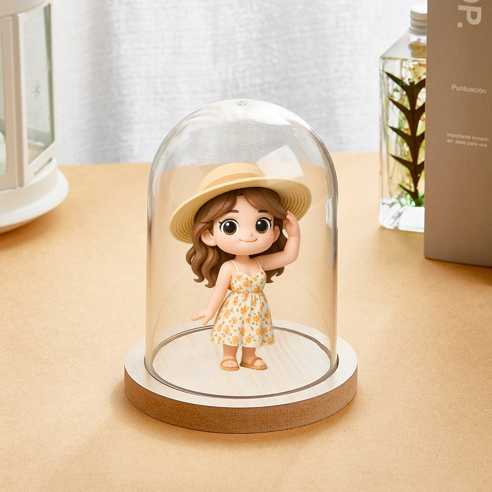 カスタム3dフィギュアドームロマンチックな結婚式のカップルパーソナライズディスプレイ結婚記念日恋人の装飾のためのロマンチックなギフト