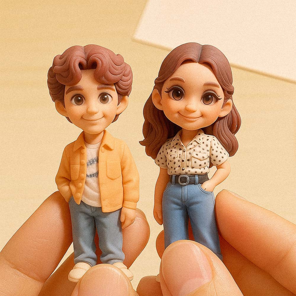 あなたの写真からカスタム3dアクションフィギュアをパーソナライズされたおもちゃのフィギュアバレンタインデー,ボーイフレンド,ガールフレンドへのユニークで思い出に残るギフト - 