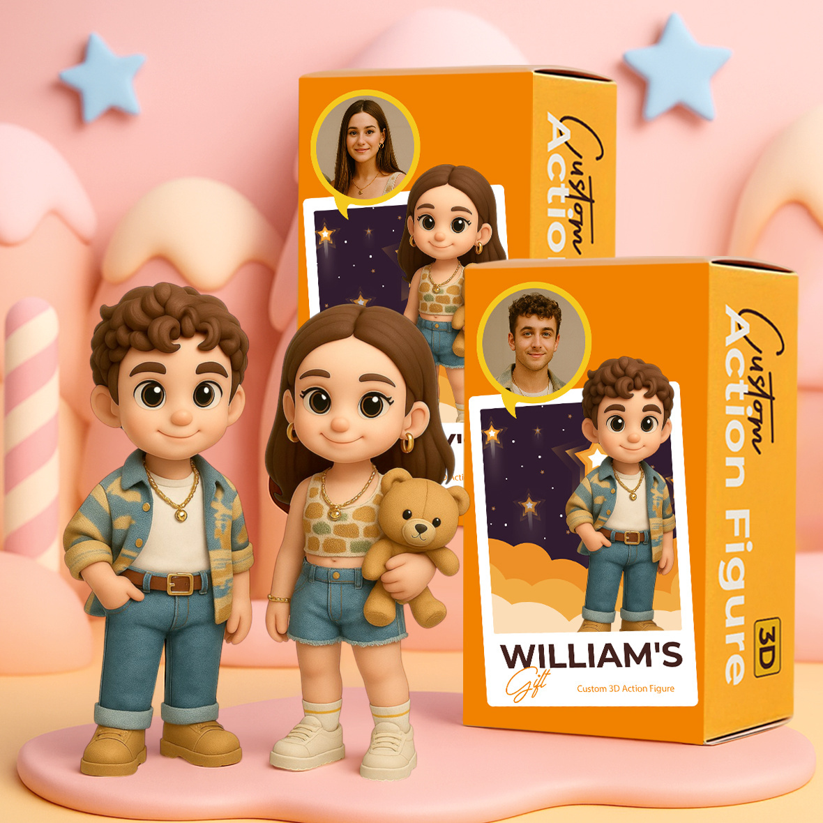 Personalized 3D Action Figure Turn Your Photo into a Unique Gift for Travel Lover