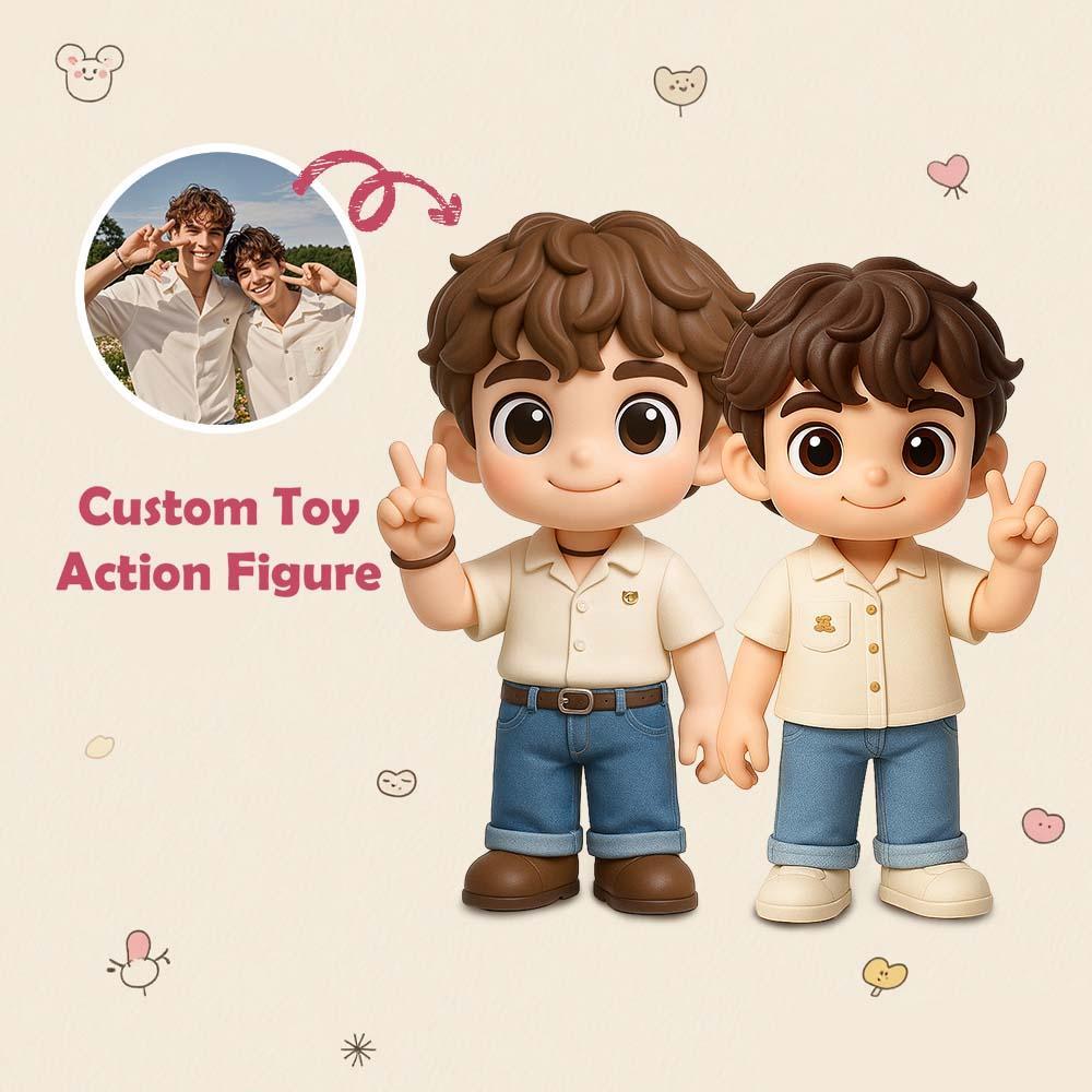 Custom Toy Figure 3D Mini Figures Personalization Toy Figure to Him Custom Action Figure Gifts for Brother