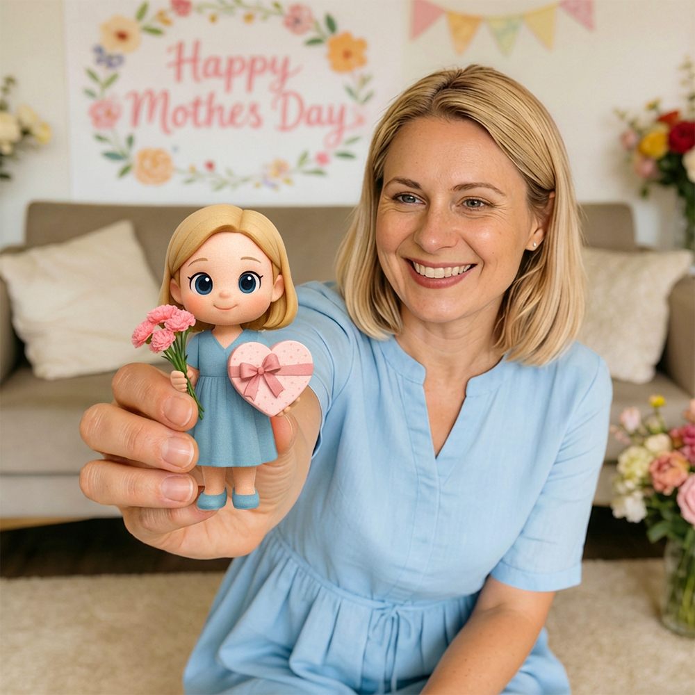 写真から作るカスタム3dミニフィギュア 母の日のプレゼントにママへ - 