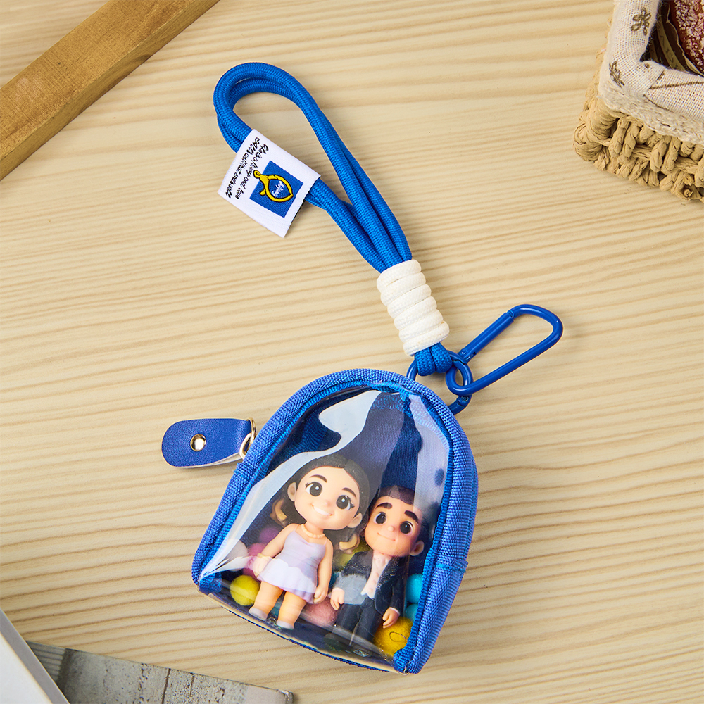 Custom 3D Figure Photo Generated Colorful Fabric Bag Pendant Personalized Bag Charm Accessory Perfect Gift for Couples, Boyfriends, Girlfriends