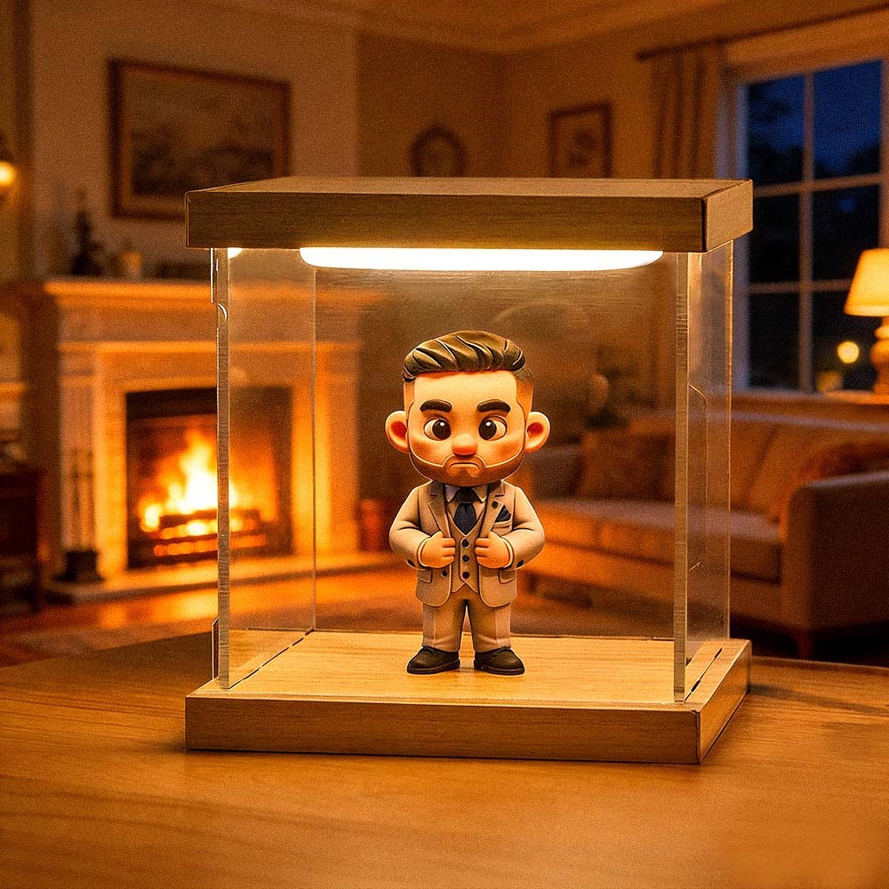 カスタムフォトミニフィギュアledライトホームデコレーションカップルの誕生日記念日や特別な機会のためのユニークでロマンチックなギフト - 