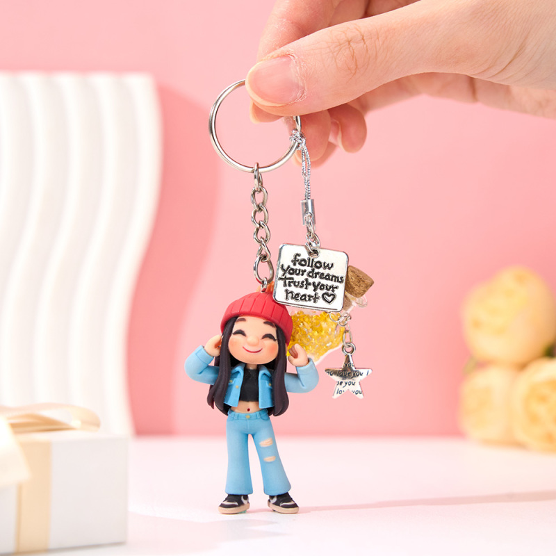 あなたの写真から作るオリジナルフィギュアキーホルダー（メッセージ