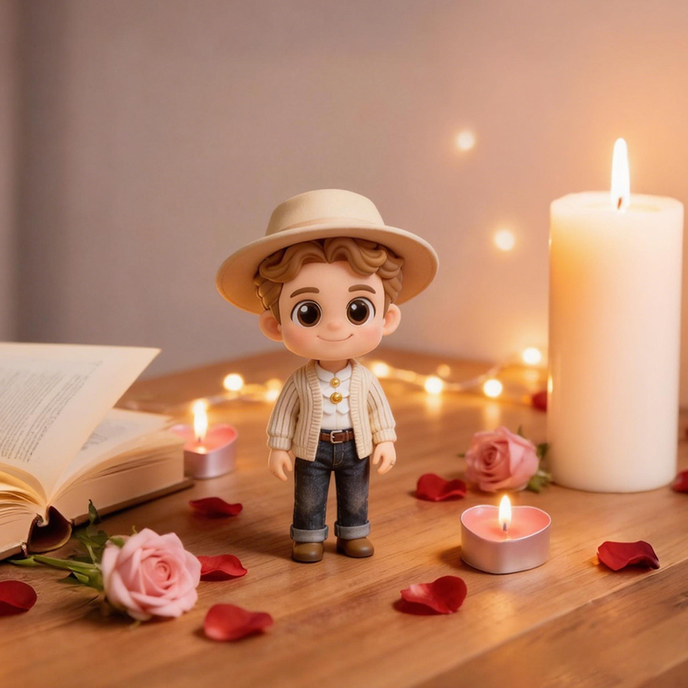 あなたの写真からカスタム3dアクションフィギュアをパーソナライズされたおもちゃのフィギュアバレンタインデー,ボーイフレンド,ガールフレンドへのユニークで思い出に残るギフト - 