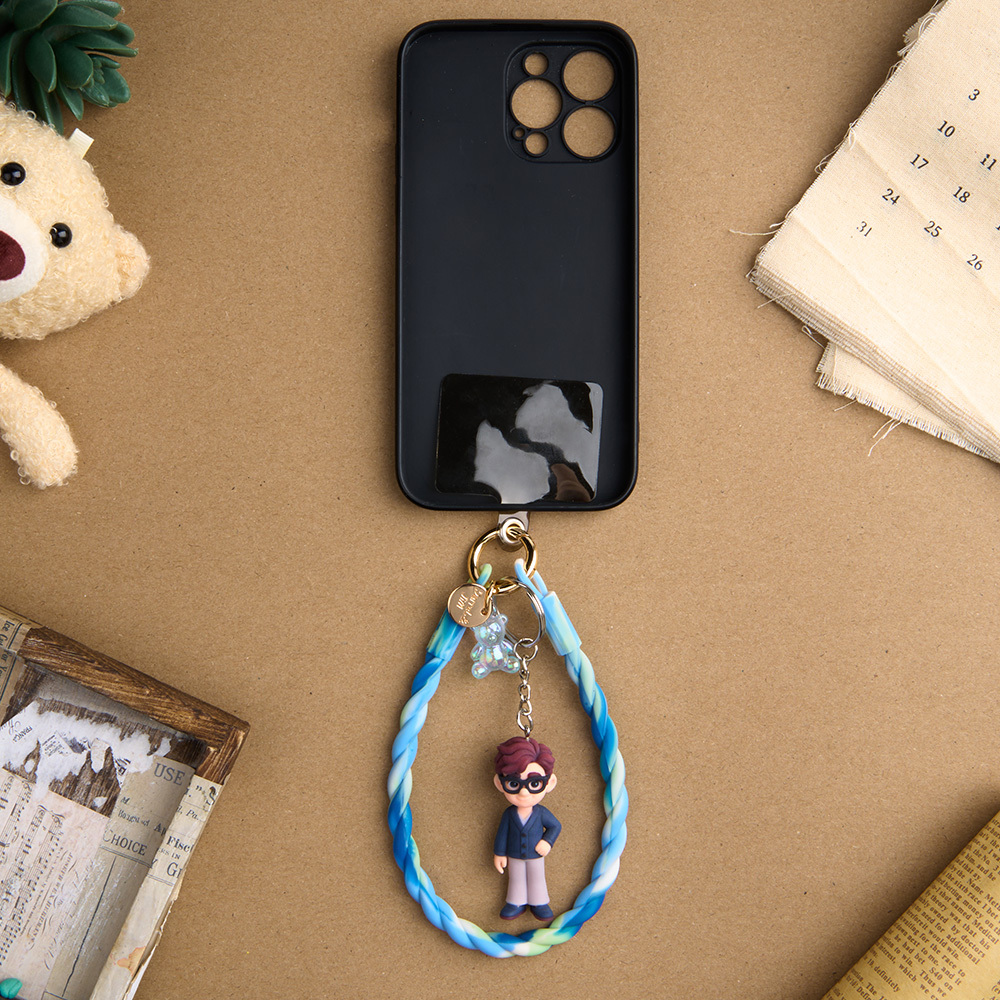 Custom 3D Figure From Photo Colorful Silicone Phone Lanyard Charm Personalized Decoration Gift for Friends Couples Lovers