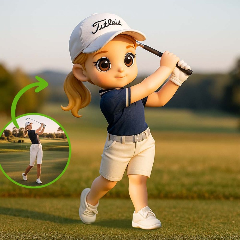 ゴルフ愛好家へのパーソナライズされたスポーツプレゼントに、写真から