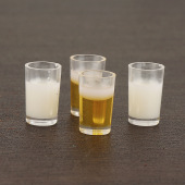 ミニビール&ミルクドリンクカップフィギュア リアルな食品&飲料オーナメント 3dフィギュア用