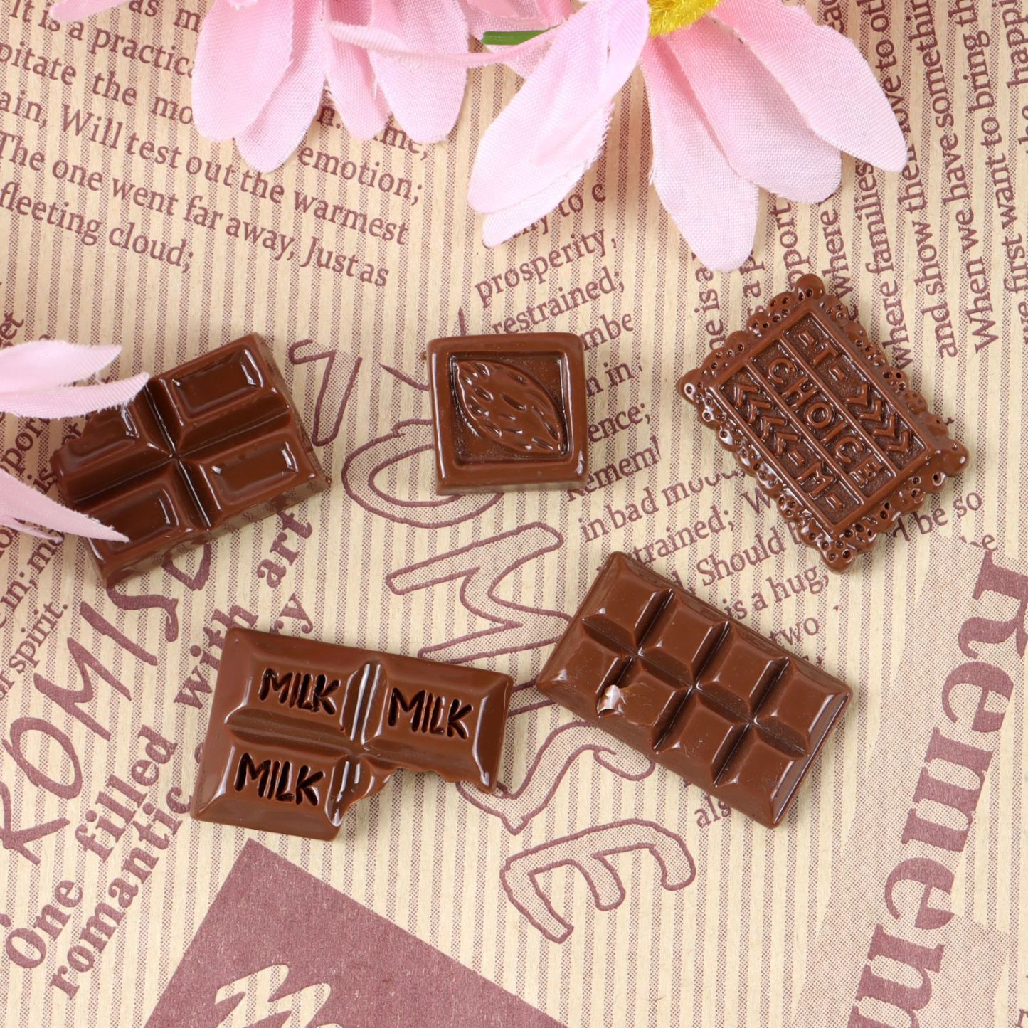 ミニ樹脂チョコレートフィギュア 小さなリアルなデザートアクセサリー Diy スイートハウス用 - 