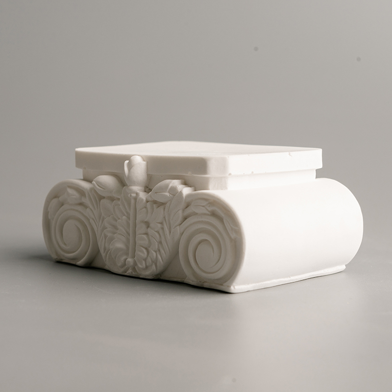 (すべてのサイズにフィット) ヨーロピアンスタイルの彫刻ベース ホワイト装飾ディスプレイ台座 アート 3d フィギュア ホームデコレーション & Diy プロジェクト用 - 