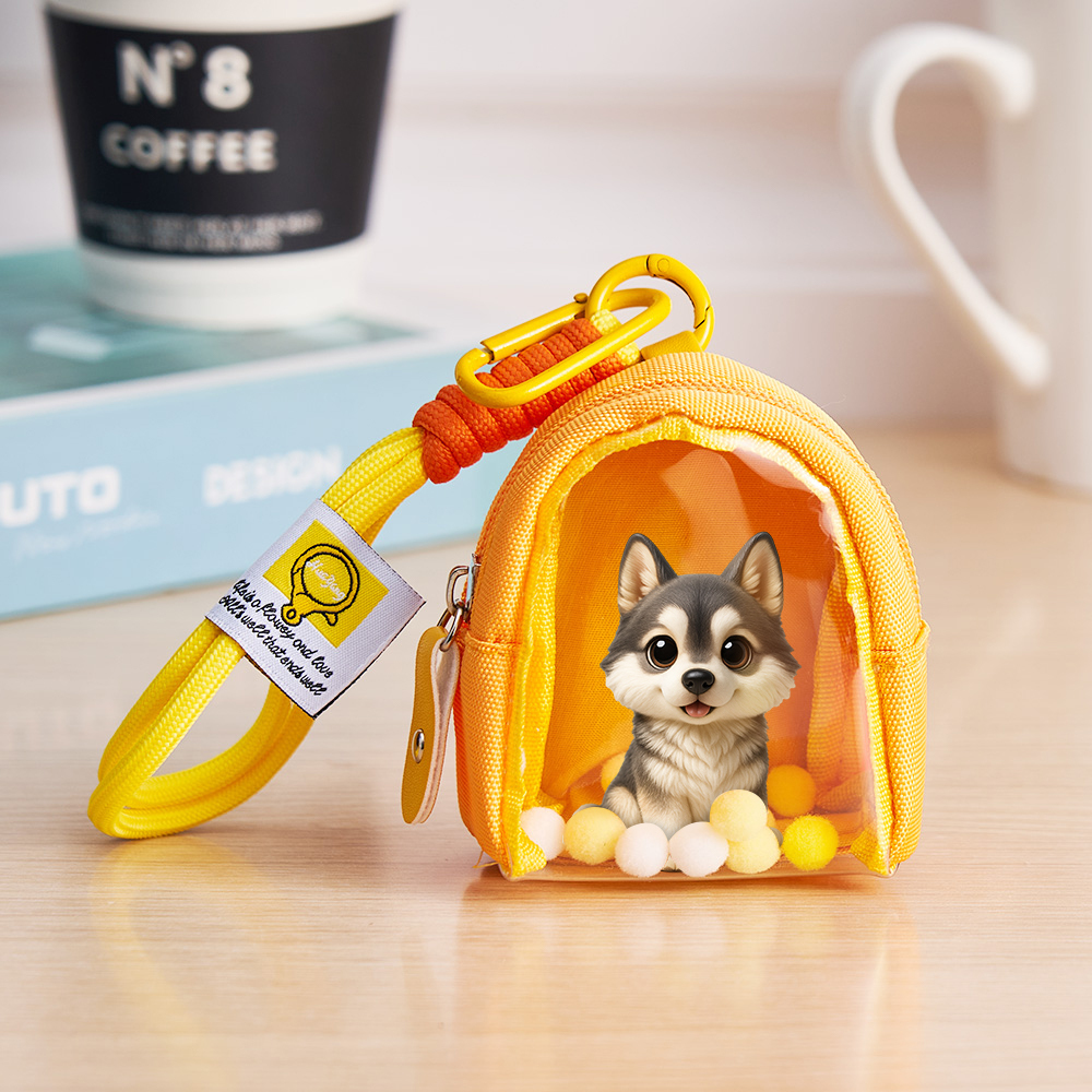 Custom 3D Figure Photo Generated Colorful Fabric Bag Pendant Personalized Bag Charm Accessory Perfect Gift for Couples, Boyfriends, Girlfriends