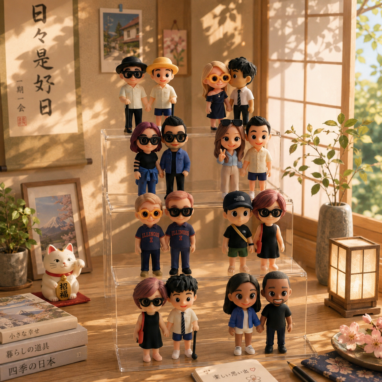 写真からカスタム3dフィギュア パーソナライズされた3dモデリングギフト 手作りミニキャラクター記念品