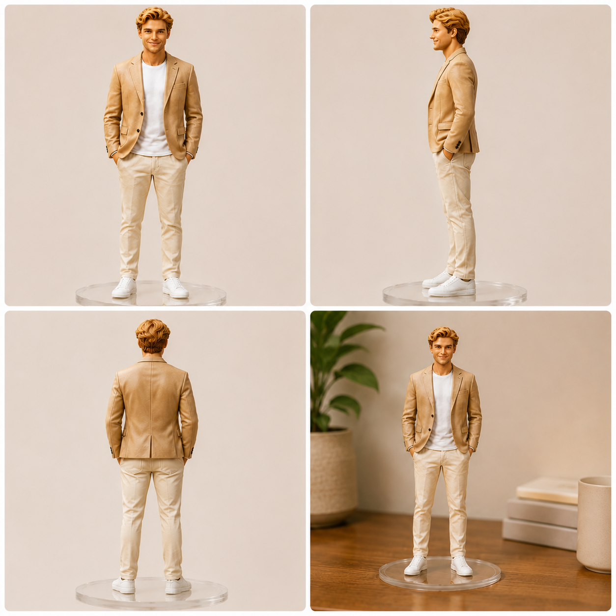 写真から作成するカスタム3Dフィギュア,パーソナライズされたリアルな3Dフィギュア,プレミアムオフィスデスク装飾ギフト - 