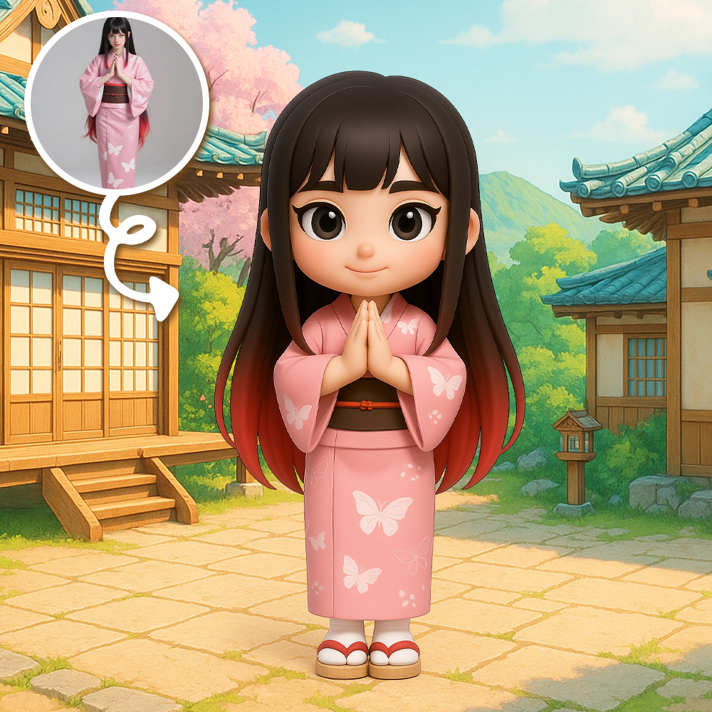 Custom 3D Cartoon Figure from Your Cosplay Photo Chibi Style Character Replica Figurine