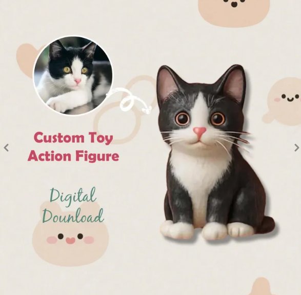 Custom 3D Action Figure From Your Photo Personalized Toy Figure Custom Action Figure Gifts For Pet Lovers